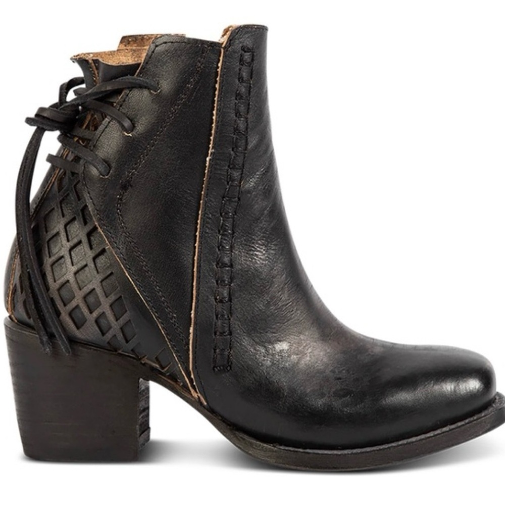 Freebird by Steven Black Leather Ankle Booties